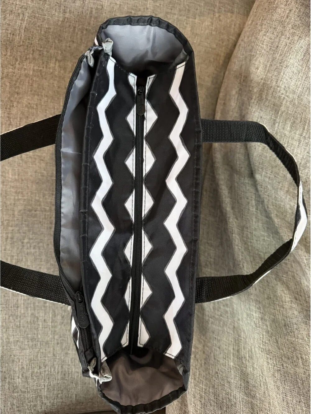 Thirty One True Beauty Bag In Black Chevron Makeup Organizer Monogram K READ